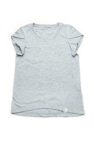 базовая футболка для девочки голубая недорого