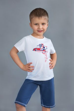 качественная белая футболка для мальчика