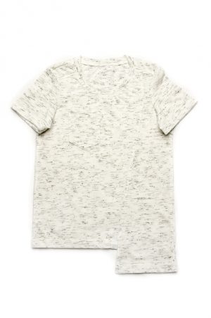 асимметричная футболка белая меланж для мальчика