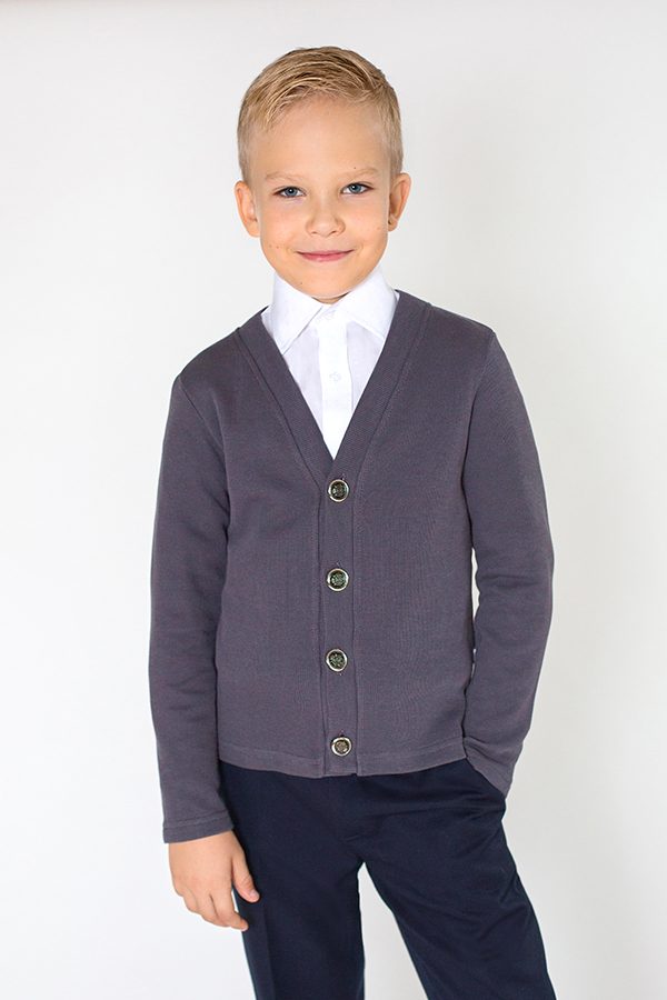 темно-серый кардиган кофта для мальчика в школу купить Харьков