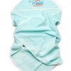 Детское полотенце для мальчика с уголком-капюшоном махровое для купания