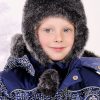 Детская зимняя шапка для мальчика ‘Схемы’