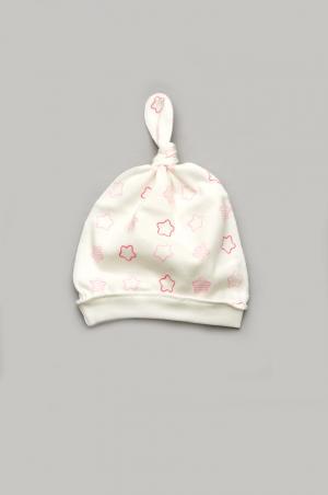 шапочка с узелком для новорожденной девочки