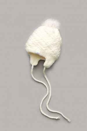 вязанная зимняя шапочка для новорожденной купить Харьков