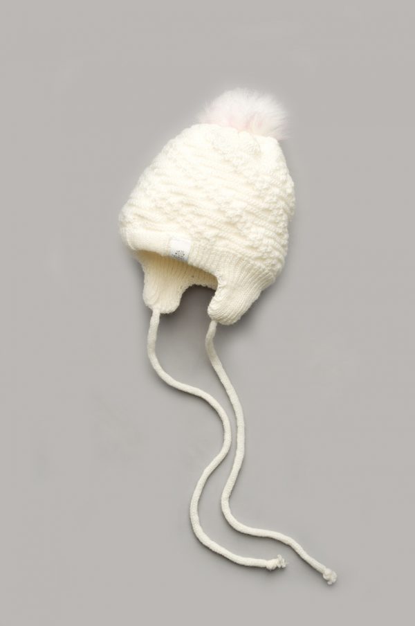 вязанная зимняя шапочка для новорожденной купить Харьков